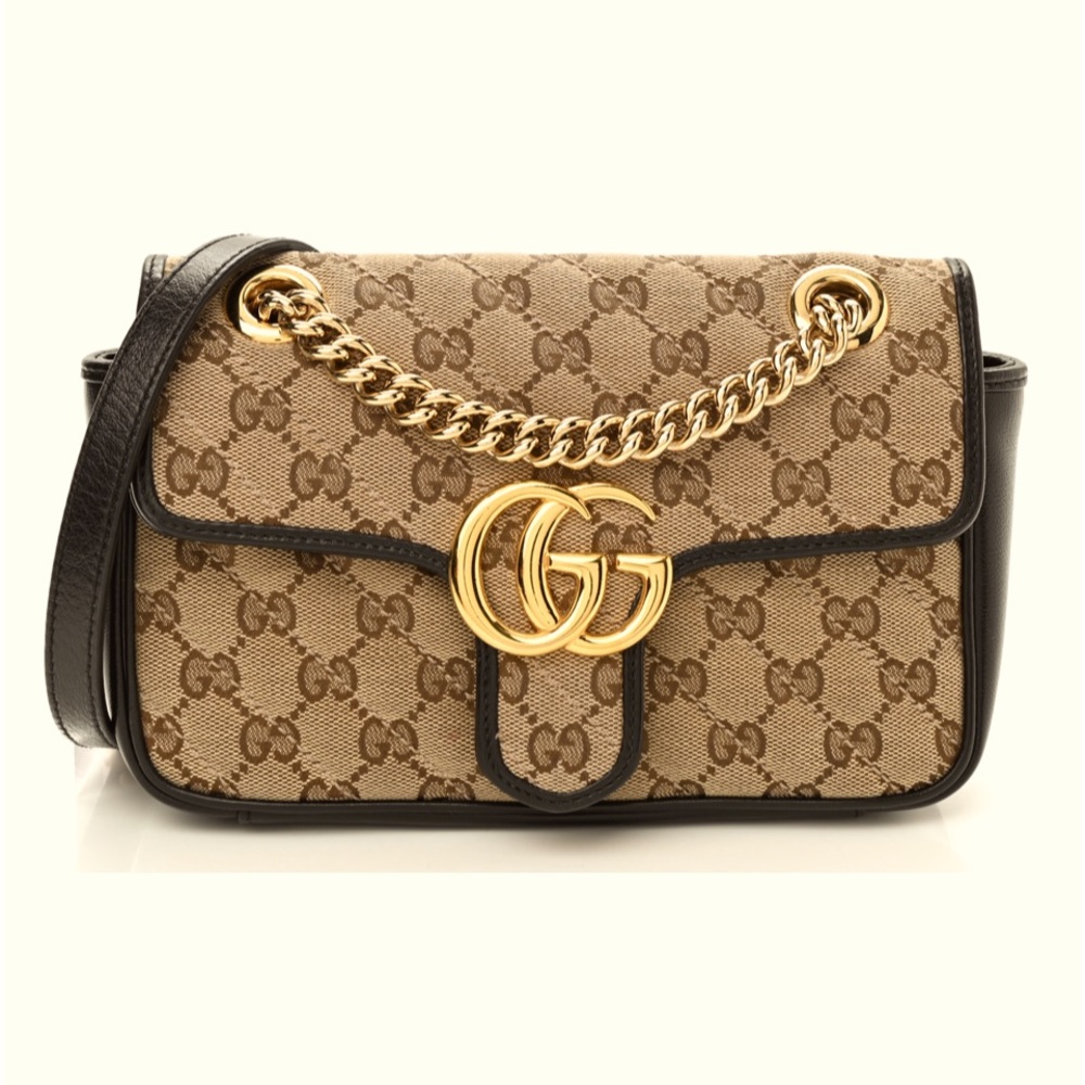 Gucci GG Marmont mini canvas and leather shoulder bag